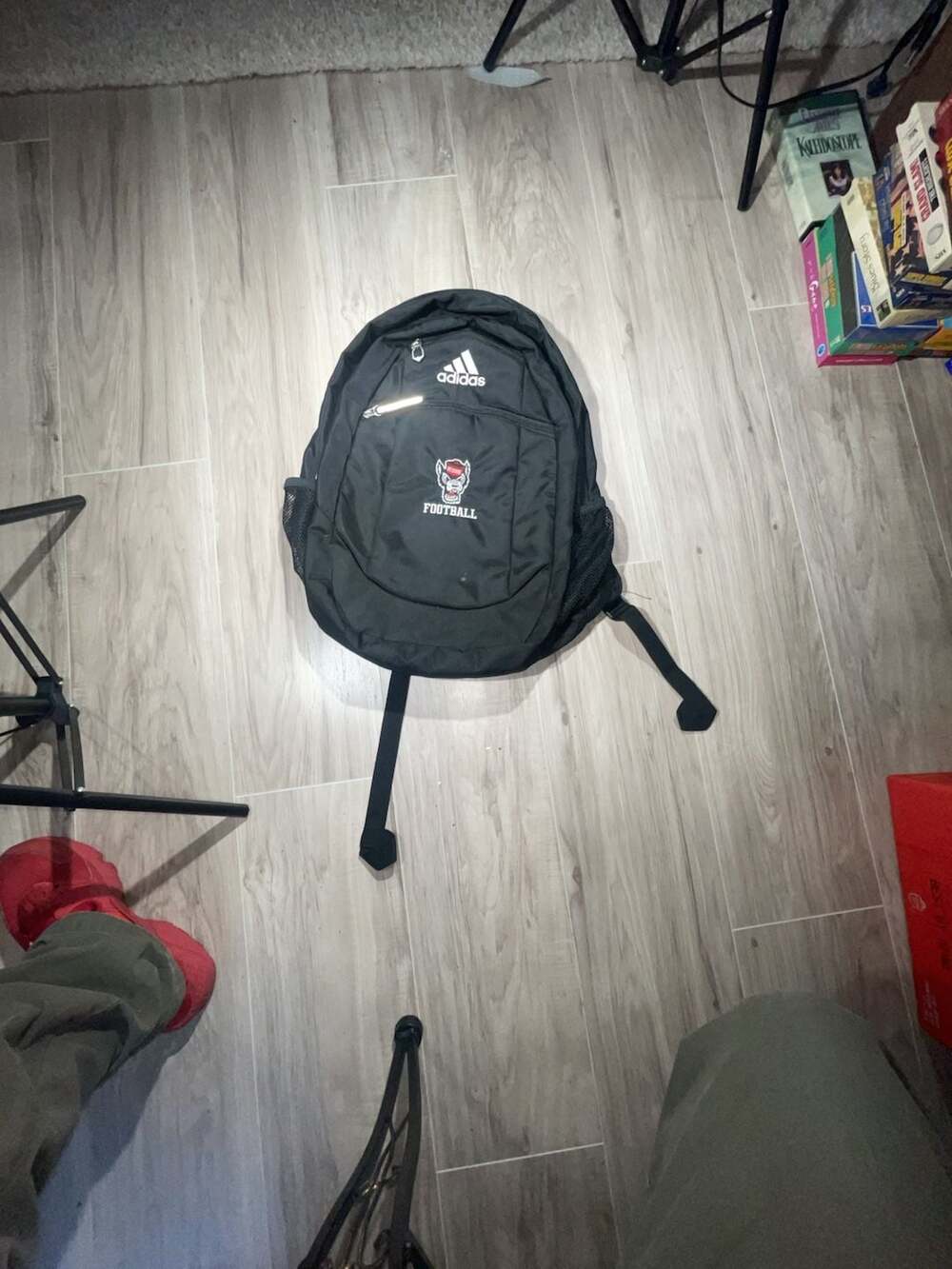 Adidas NC State Football Team Backpack Black